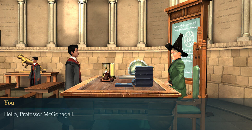 Hello, Professor McGonagall," I said my greetings as I approached her ...