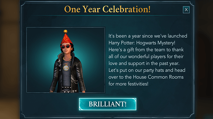 Hogwarts Mystery Anniversary