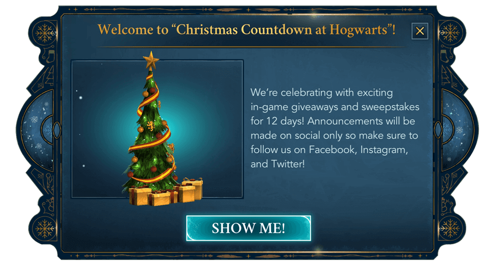 Christmas Countdown Hogwarts Mystery