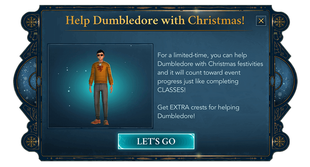 Hogwarts Mystery Winter Update Help Dumbledore