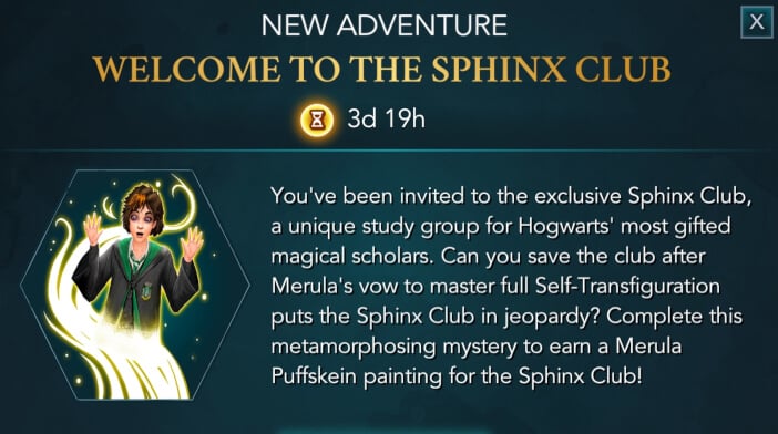 Harry Potter Hogwarts Mystery Walkthrough Welcome to the Sphinx Club