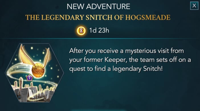 Harry Potter Hogwarts Mystery Quidditch The Legendary Snitch of Hogsmeade