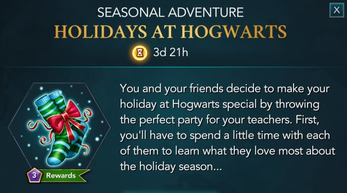 Harry Potter Hogwarts Mystery Walkthrough Holidays at Hogwarts