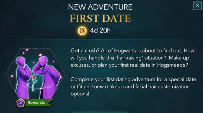 Harry Potter Hogwarts Mystery Walkthrough First Date