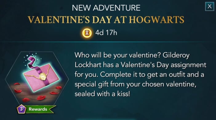Harry Potter Hogwarts Mystery Walkthrough Valentine's Day at Hogwarts