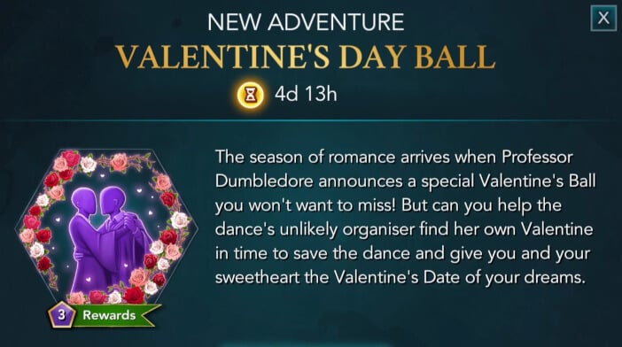 Harry Potter Hogwarts Mystery Walkthrough Valentine's Day Ball