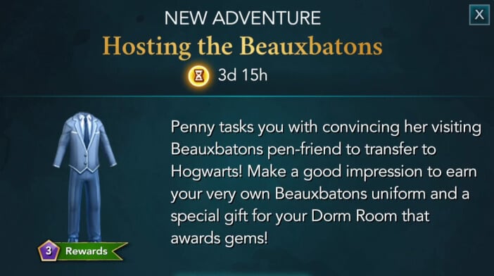 Harry Potter Hogwarts Mystery Walkthrough Hosting the Beauxbatons