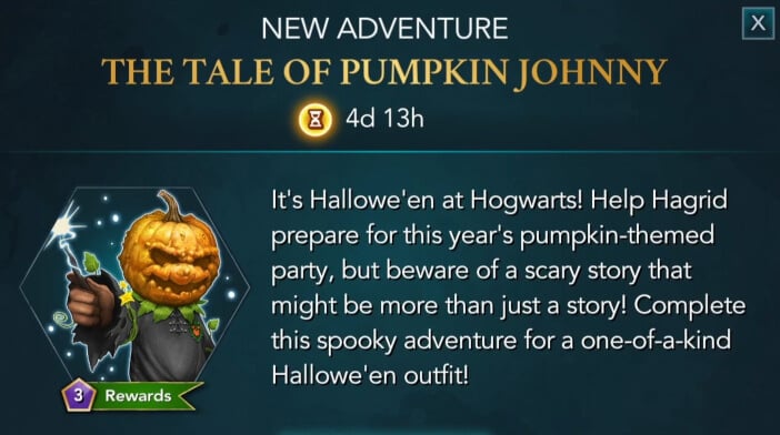 Harry Potter Hogwarts Mystery Walkthrough The Tale of Pumpkin Johnny