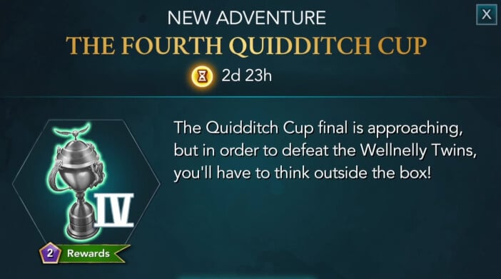 Harry Potter Hogwarts Mystery Quidditch den fjerde Quidditch Cup