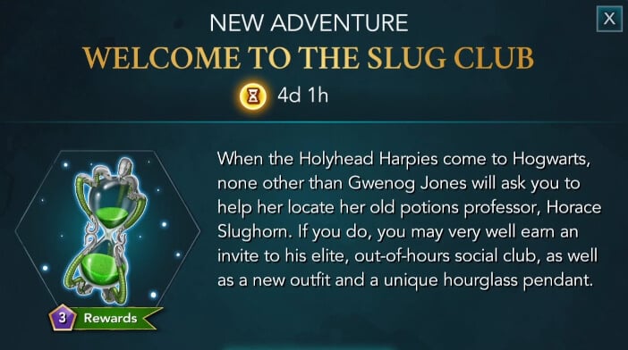Harry Potter Hogwarts Mystery Walkthrough Welcome to the Slug Club